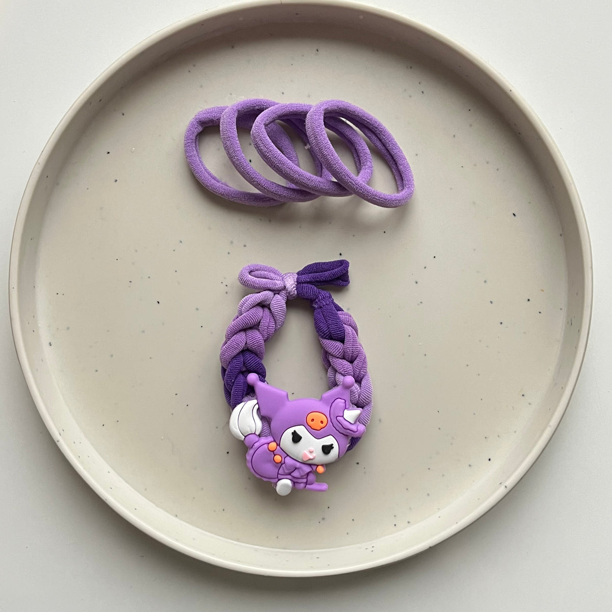 Kuromi Cutie Hair Tie Set – 4 Basic + 1 Fancy